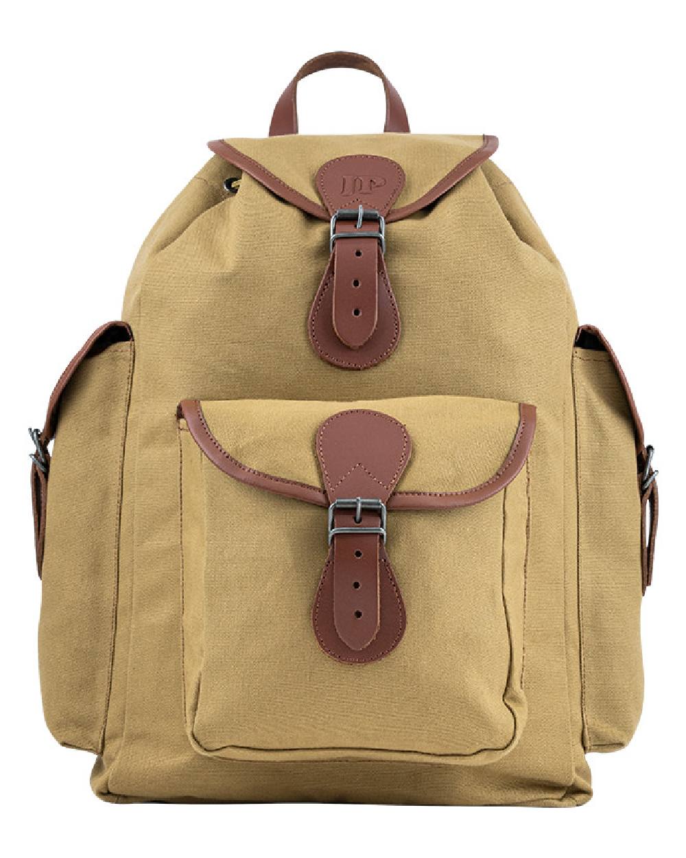 Fawn coloured Jack Pyke Canvas Day Pack on white background 