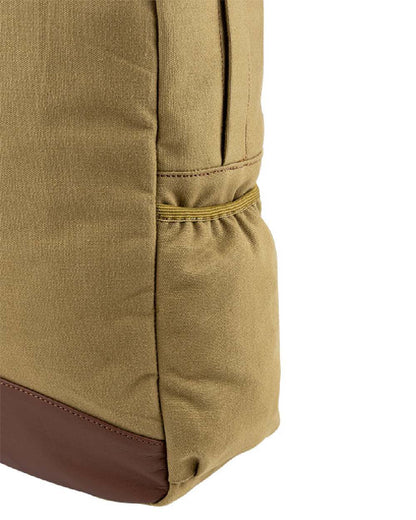 Fawn coloured Jack Pyke Canvas Field Pack on white background 