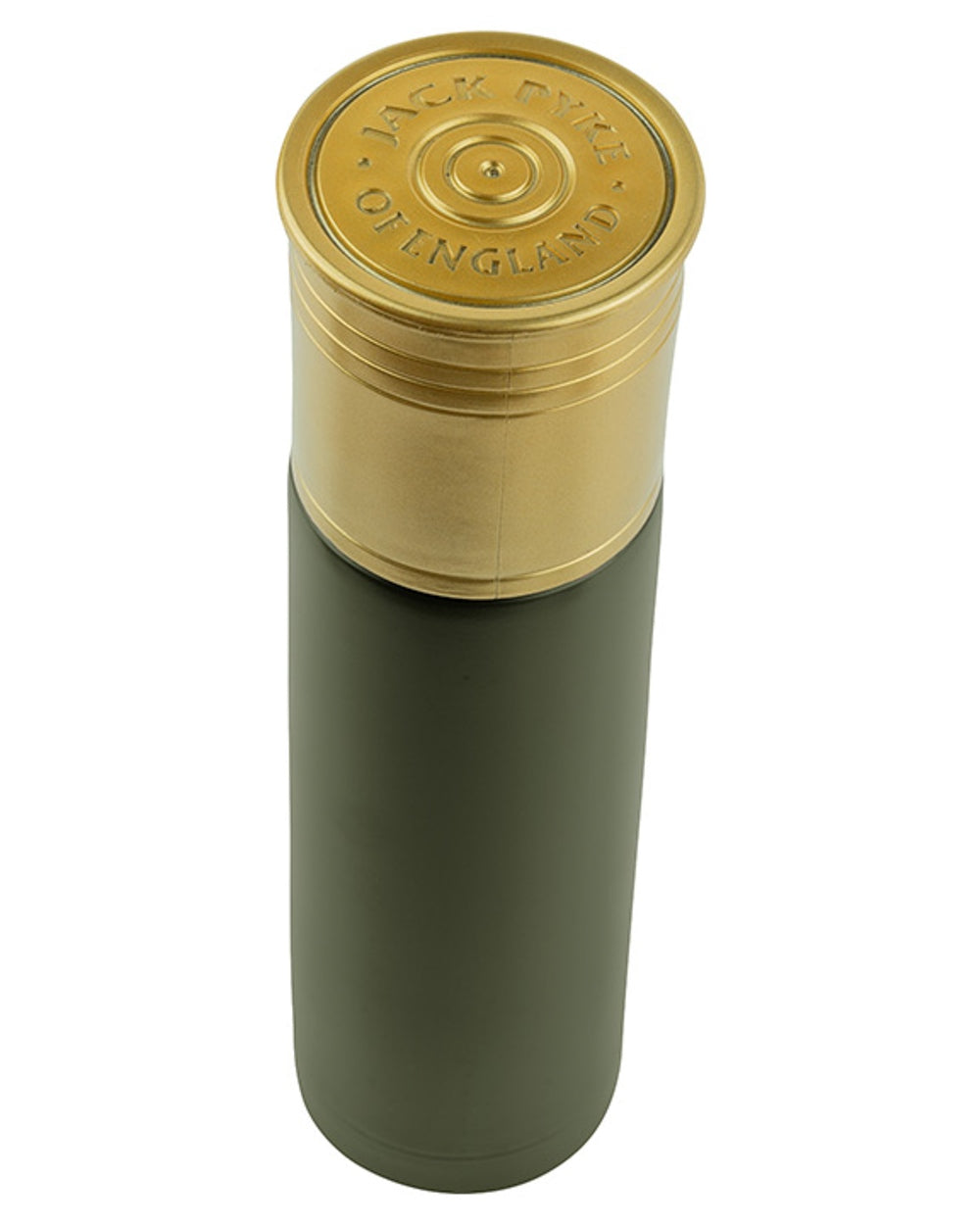 Green coloured Jack Pyke Cartridge Flask 500ml on white background 