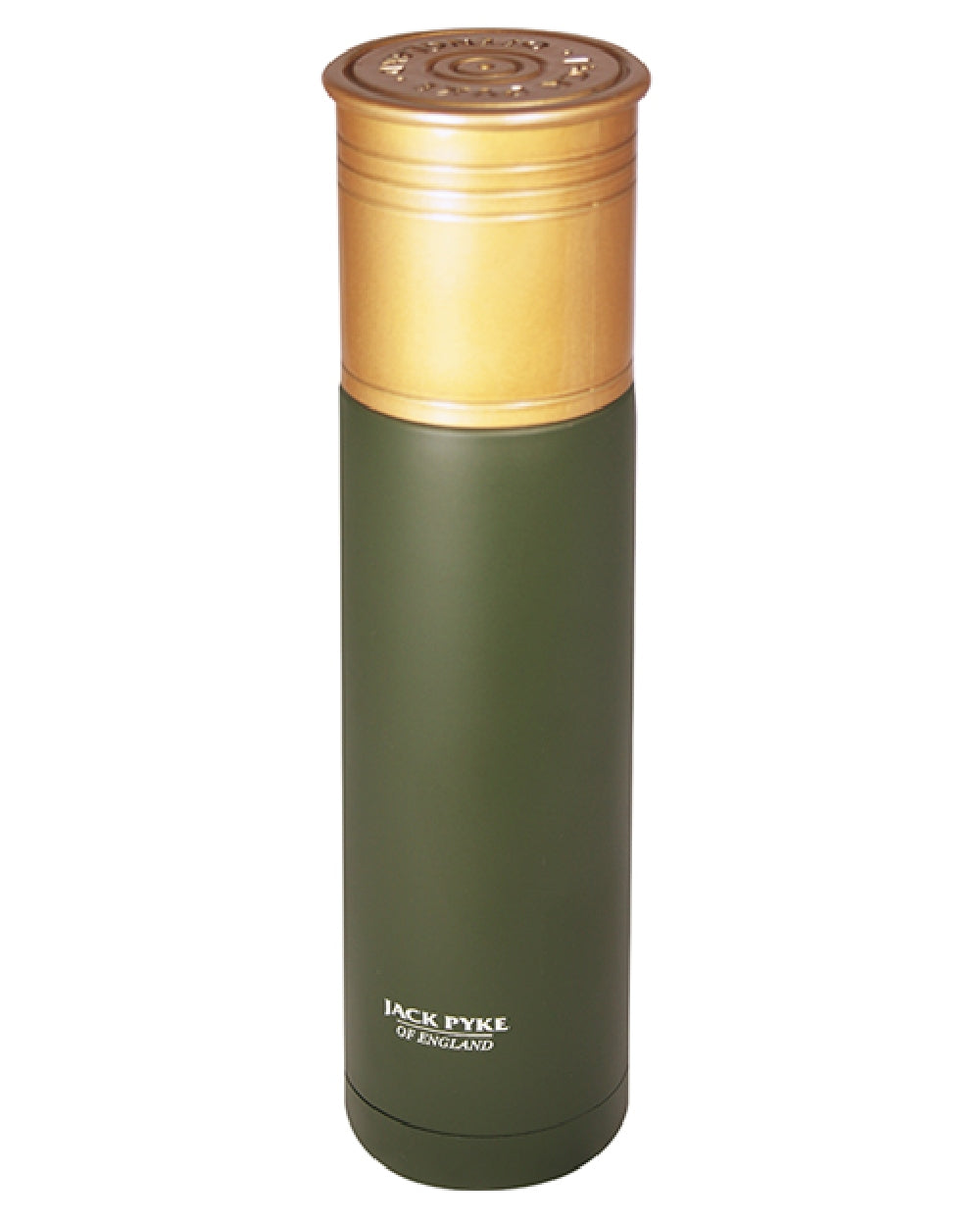 Green coloured Jack Pyke Cartridge Flask 750ml on white background 