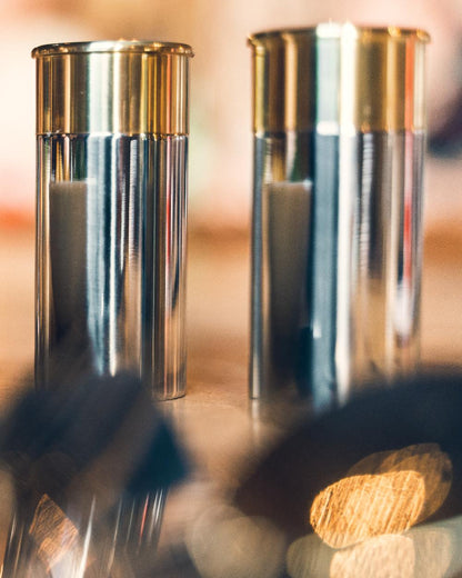 Jack Pyke Cartridge Salt and Pepper Pots Presentation Box on a outdoor background