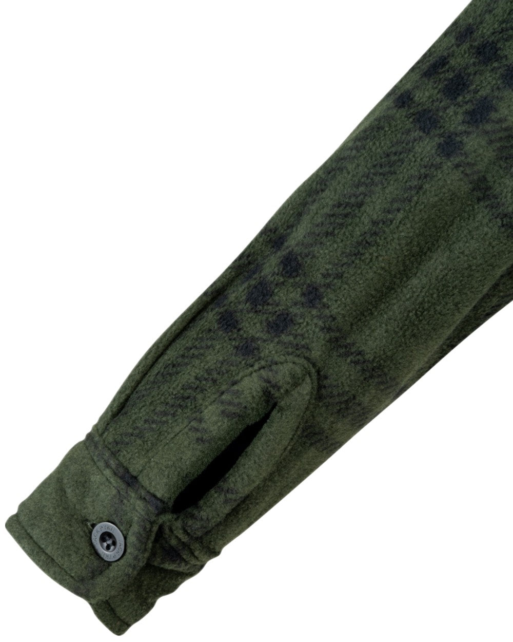 Green Coloured Jack Pyke Childrens Polar Fleece Shirt on white background 
