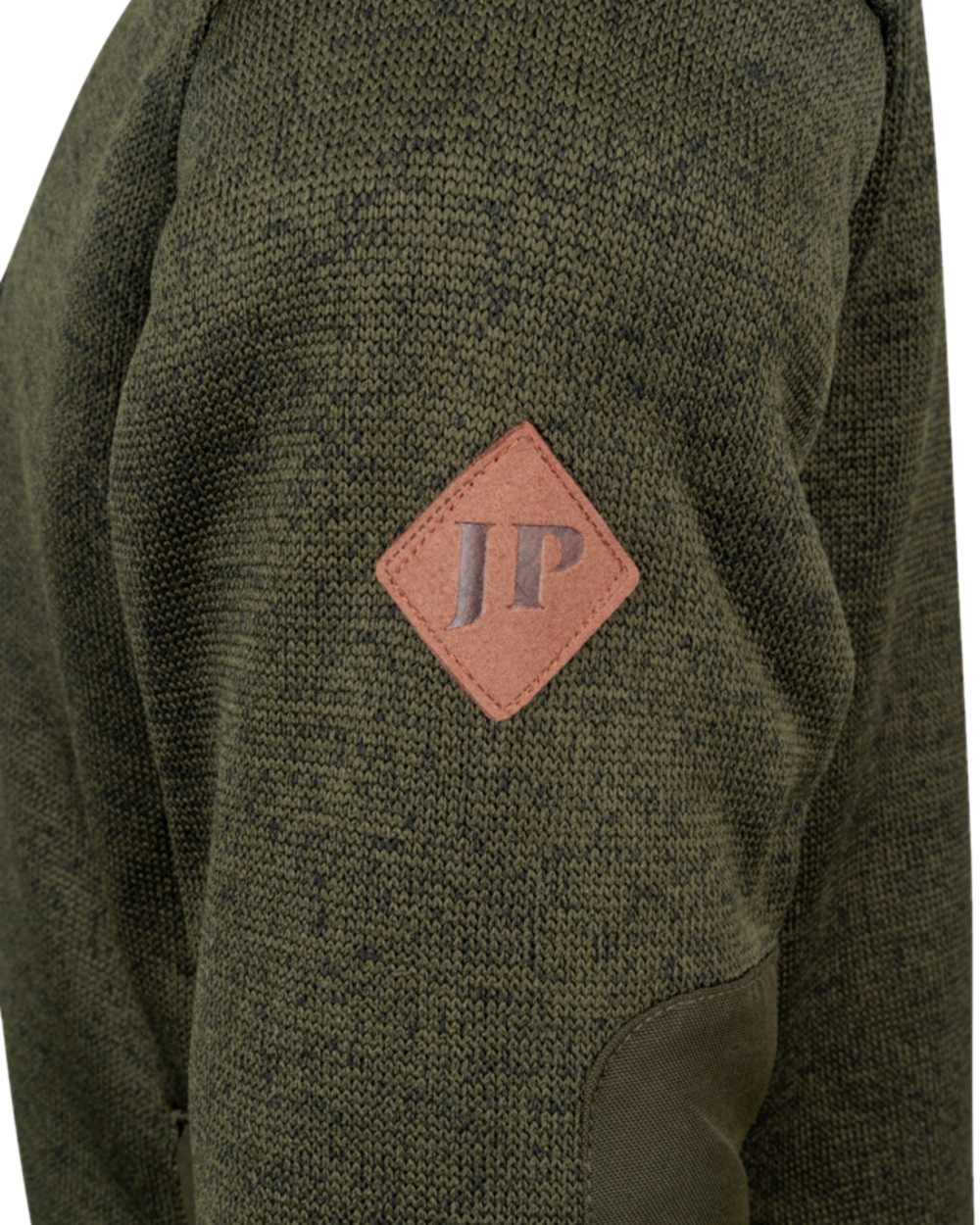 Dark Olive Coloured Jack Pyke Childrens Scandinavian Fleece Jacket on white background 