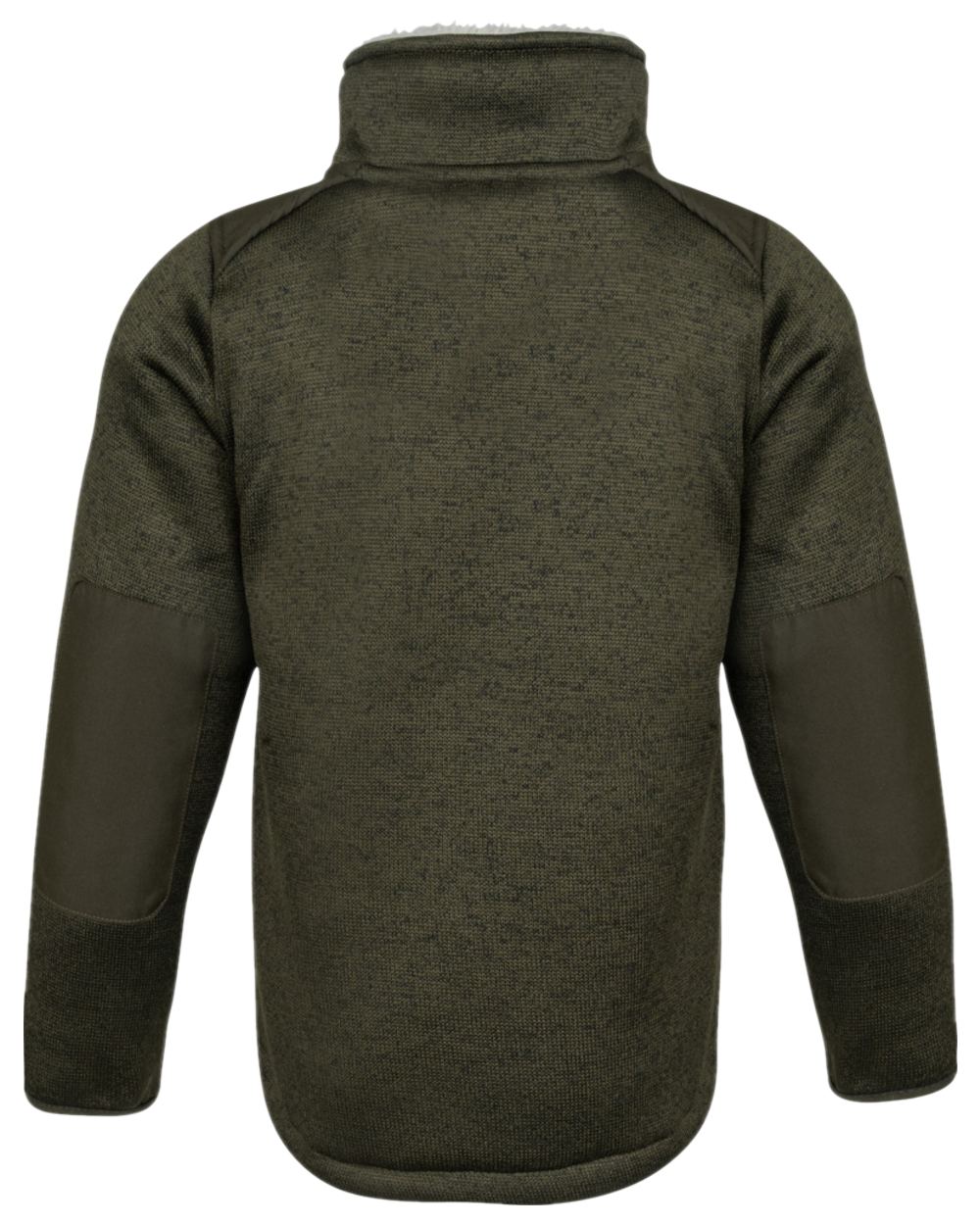Dark Olive Coloured Jack Pyke Childrens Scandinavian Fleece Jacket on white background 