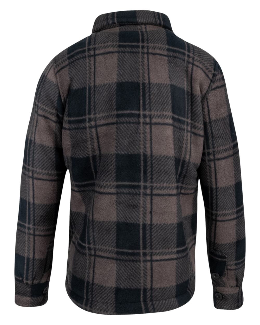 Brown Check Coloured Jack Pyke Childrens Tundra Shirt on white background 