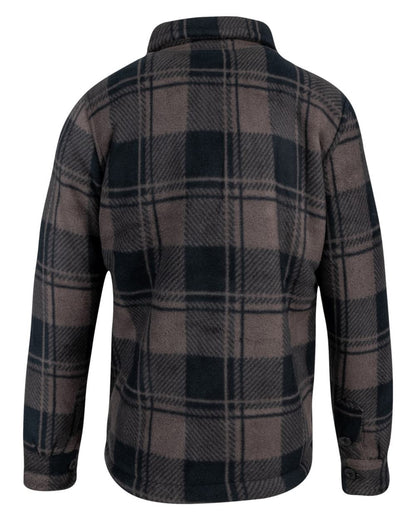 Brown Check Coloured Jack Pyke Childrens Tundra Shirt on white background 