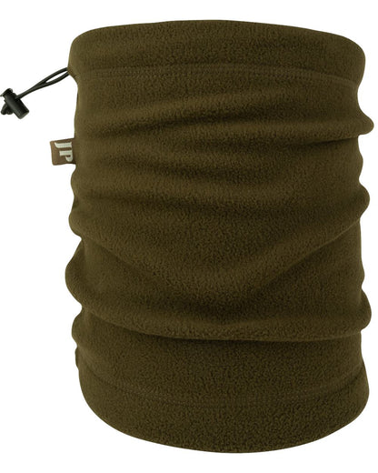 Dark Olive coloured Jack Pyke Country Fleece Neck Gaiter on white background 