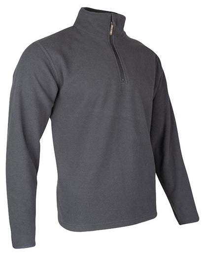 Charcoal coloured Jack Pyke Country Fleece Top on white background 