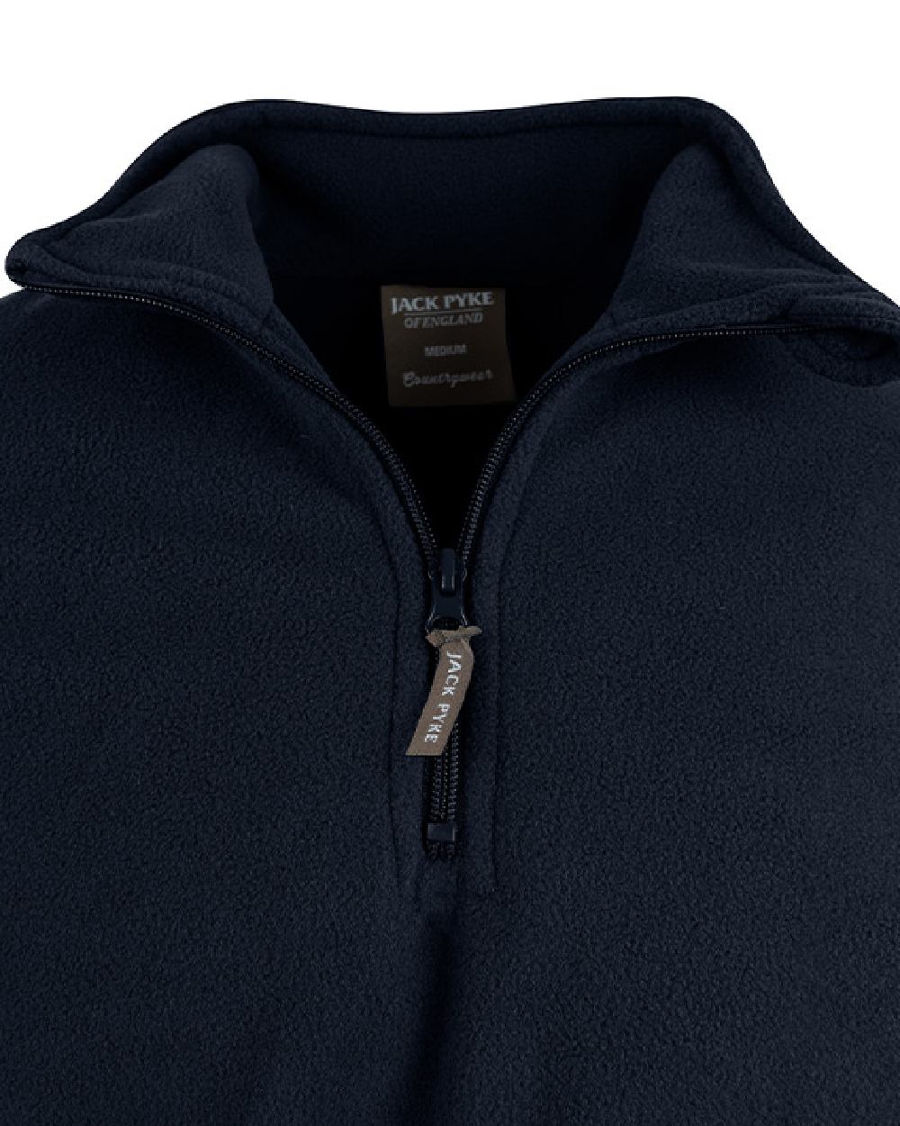 Navy coloured Jack Pyke Country Fleece Top on white background 