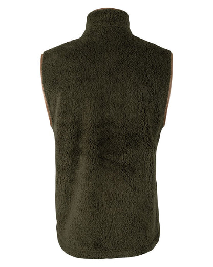 Dark Olive coloured Jack Pyke Countryman Chunky Fleece Gilet on white background 