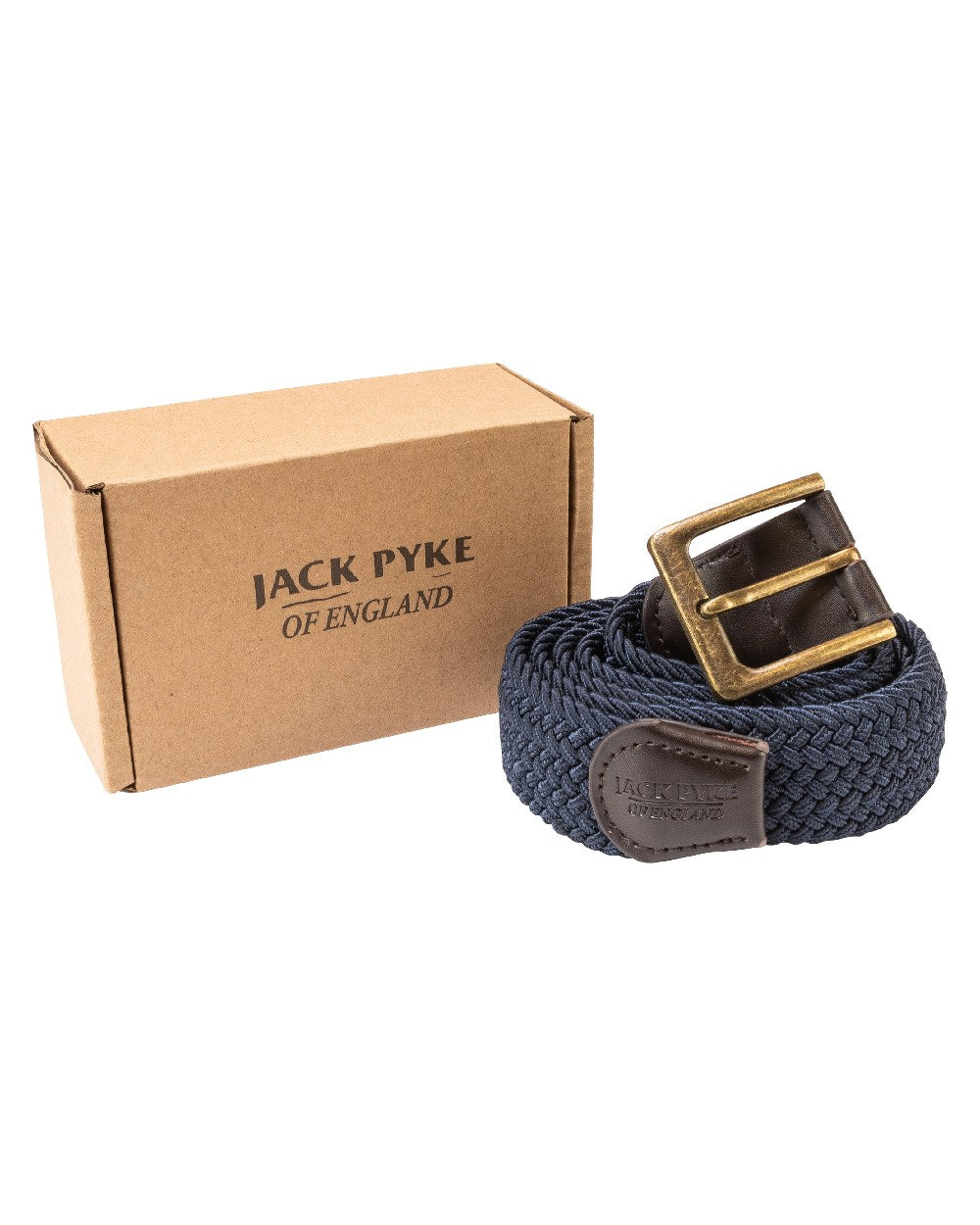 Navy coloured Jack Pyke Countryman Elasticated Belt on white background 