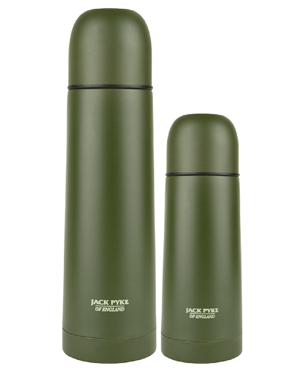 Green coloured Jack Pyke Countryman Flask on white background 