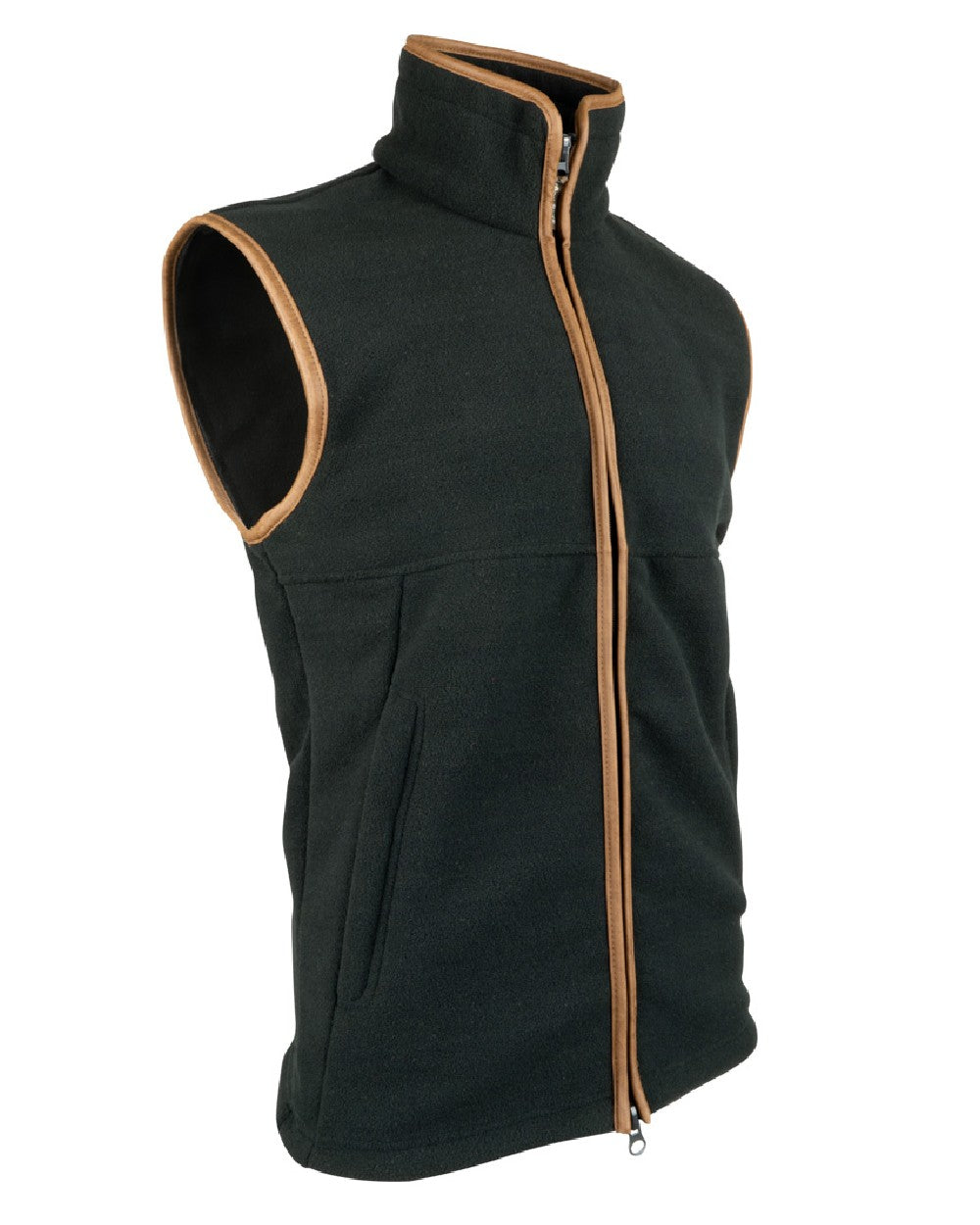 Anthracite coloured Jack Pyke Countryman Fleece Gilet on white background 