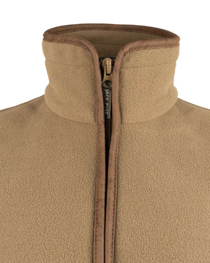 Barley coloured Jack Pyke Countryman Fleece Gilet on white background 