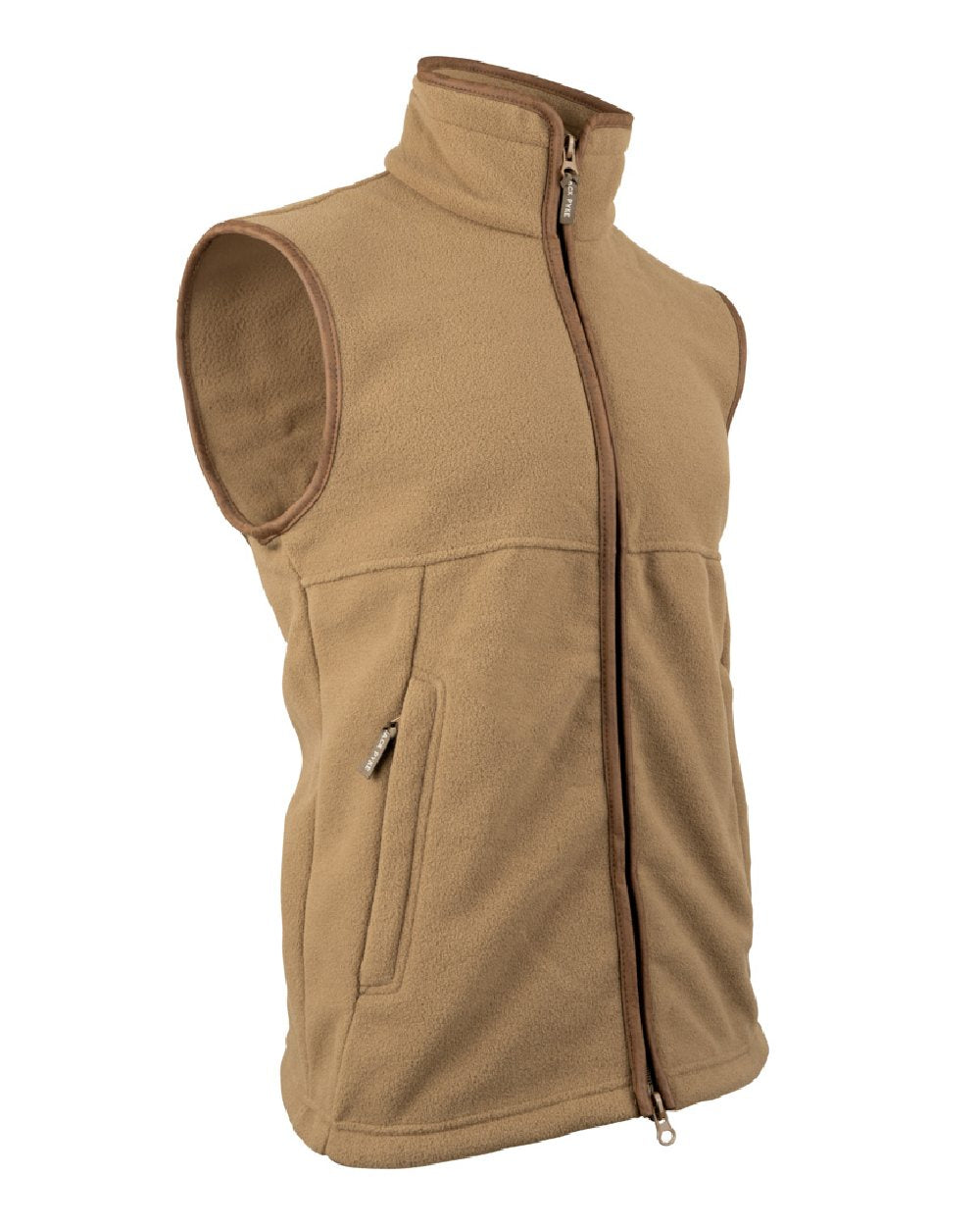 Barley coloured Jack Pyke Countryman Fleece Gilet on white background 