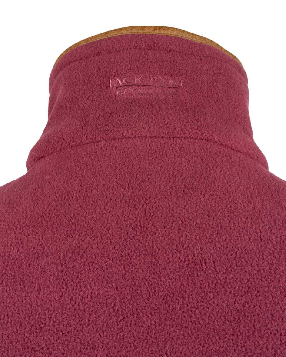 Burgundy coloured Jack Pyke Countryman Fleece Gilet on white background 