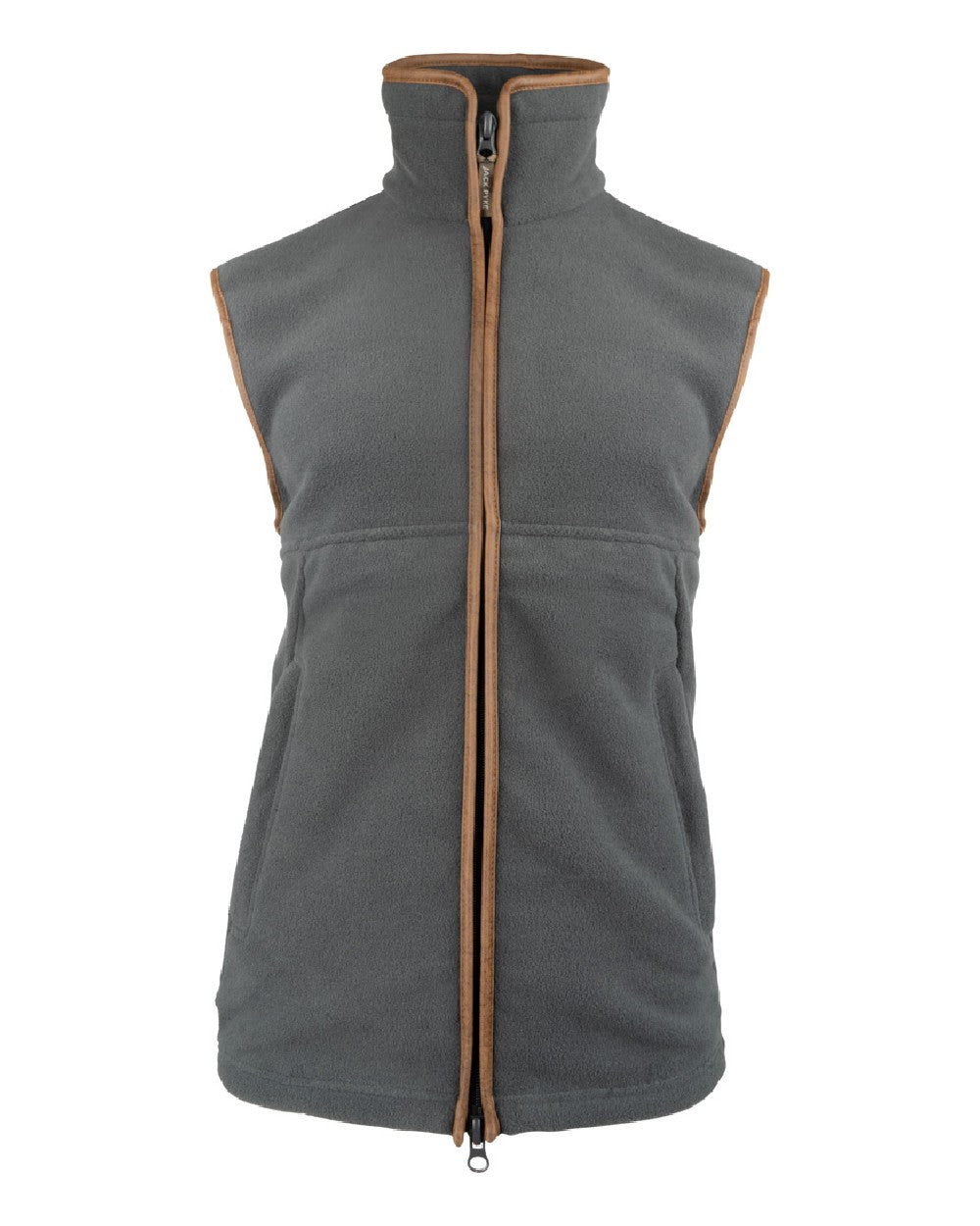 Charcoal coloured Jack Pyke Countryman Fleece Gilet on white background 