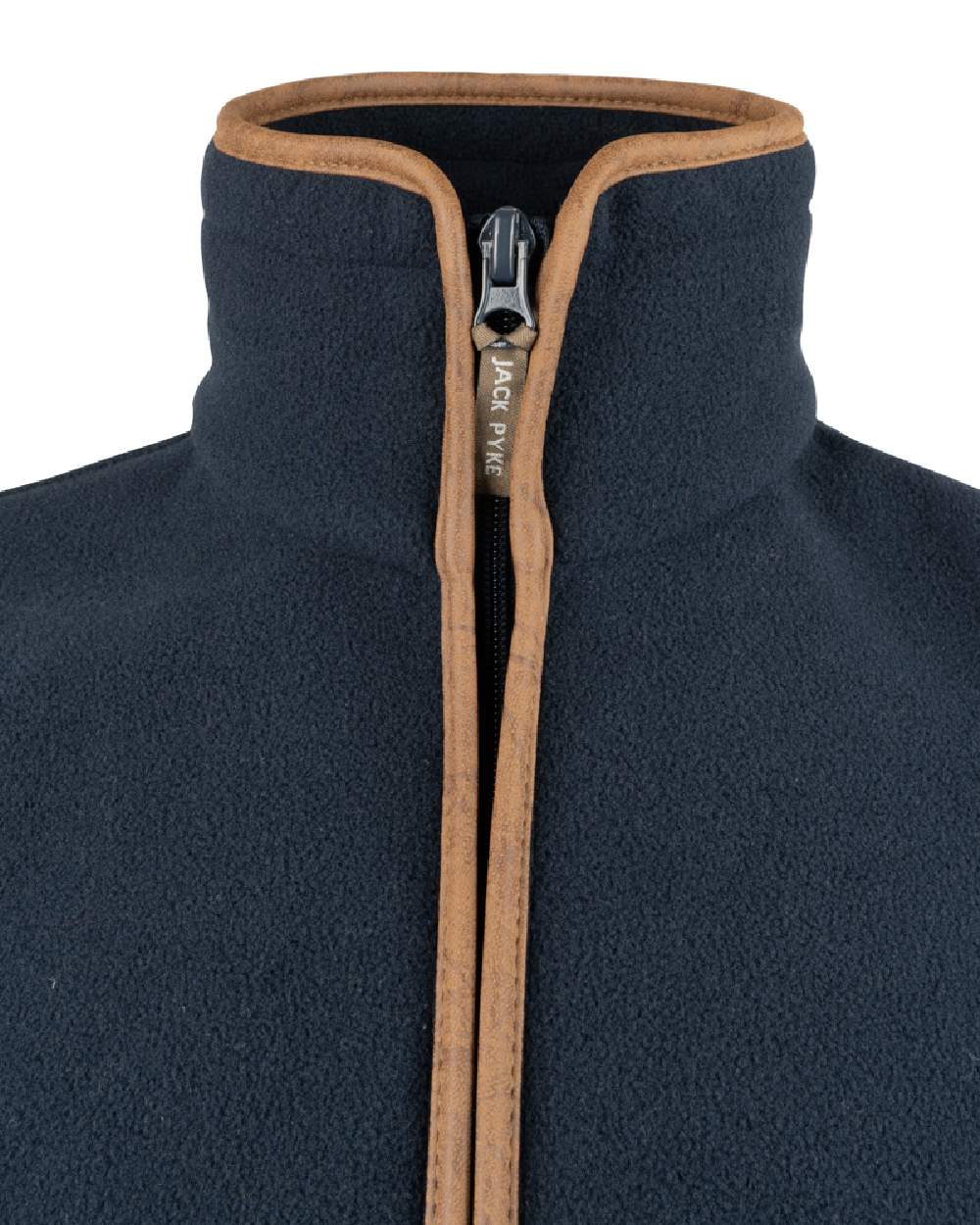 Navy coloured Jack Pyke Countryman Fleece Gilet on white background 