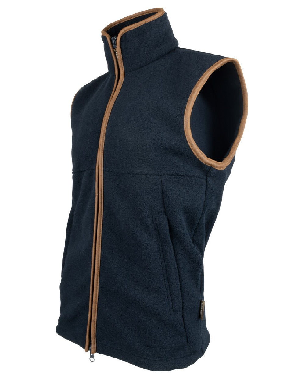 Navy coloured Jack Pyke Countryman Fleece Gilet on white background 