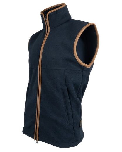 Navy coloured Jack Pyke Countryman Fleece Gilet on white background 