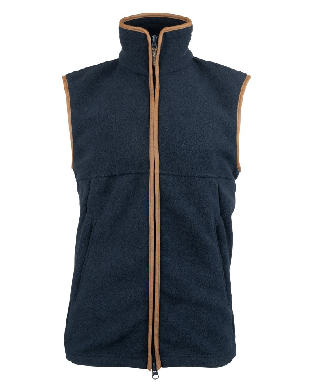 Navy coloured Jack Pyke Countryman Fleece Gilet on white background 