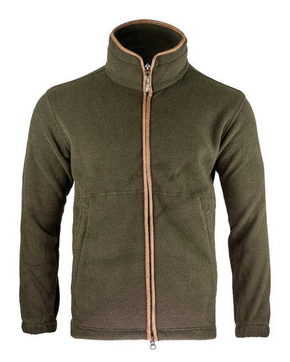 Dark Olive coloured Jack Pyke Countryman Fleece Jacket on white background 