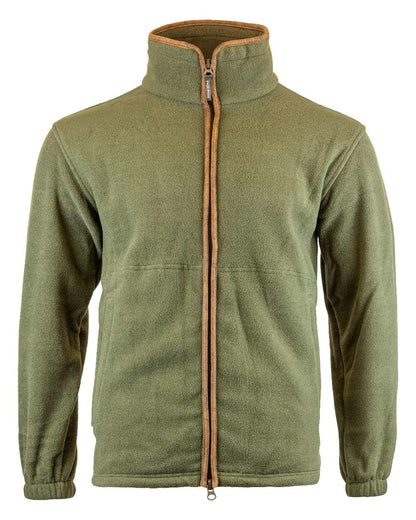 Light Olive coloured Jack Pyke Countryman Fleece Jacket on white background 