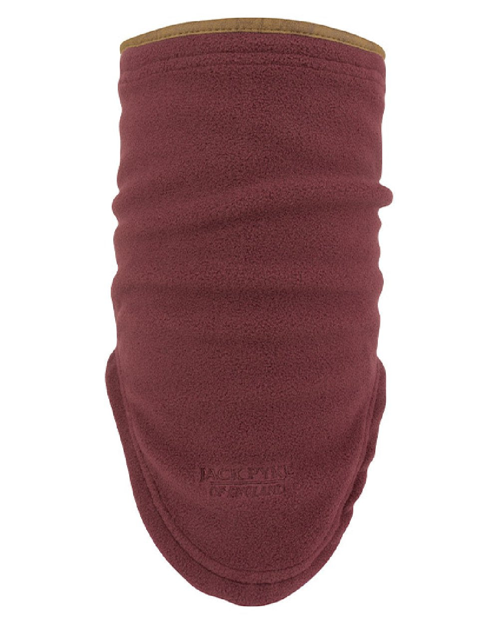 Burgundy coloured Jack Pyke Countryman Fleece Neck Gaiter on white background 