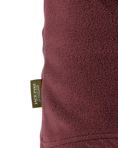 Burgundy coloured Jack Pyke Countryman Fleece Neck Gaiter on white background 