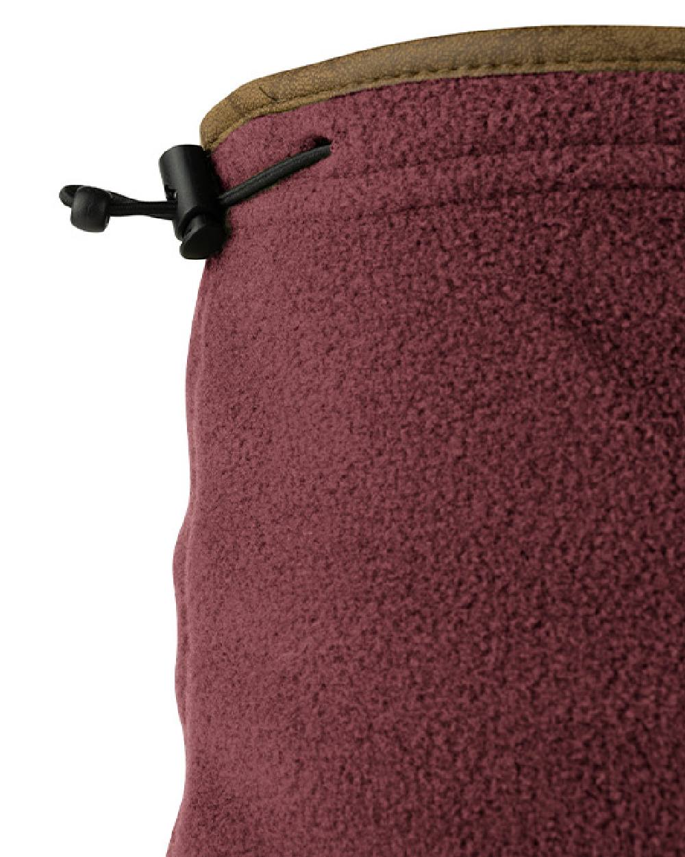 Burgundy coloured Jack Pyke Countryman Fleece Neck Gaiter on white background 