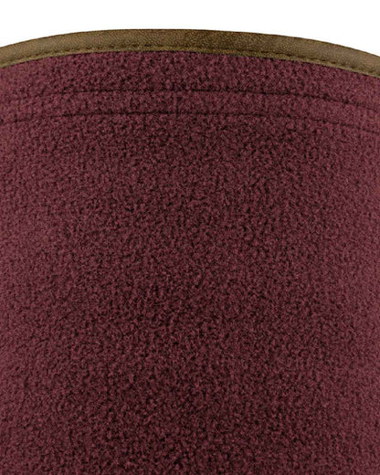 Burgundy coloured Jack Pyke Countryman Fleece Neck Gaiter on white background 