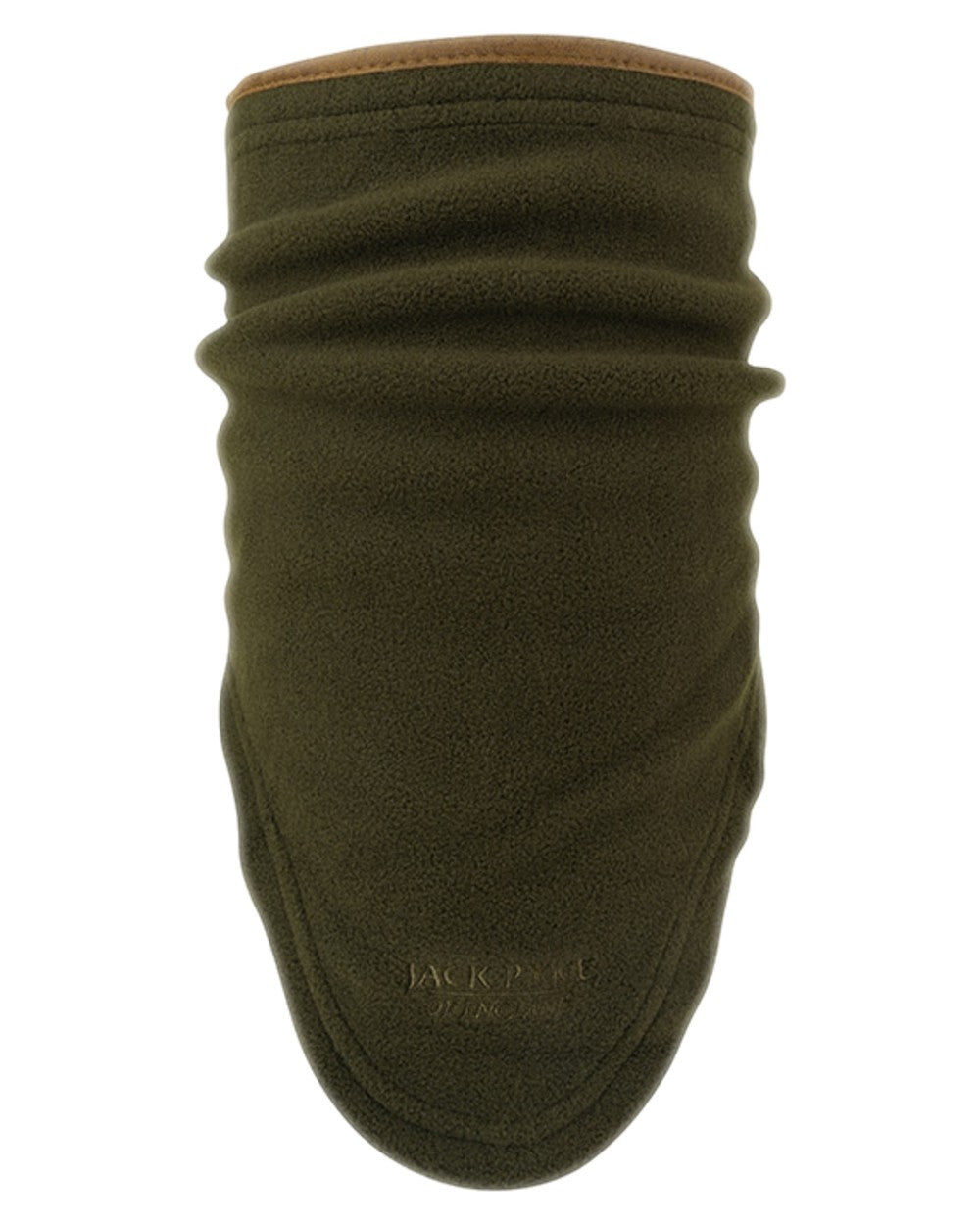 Dark Olive coloured Jack Pyke Countryman Fleece Neck Gaiter on white background 