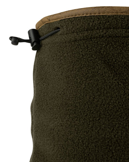 Dark Olive coloured Jack Pyke Countryman Fleece Neck Gaiter on white background 