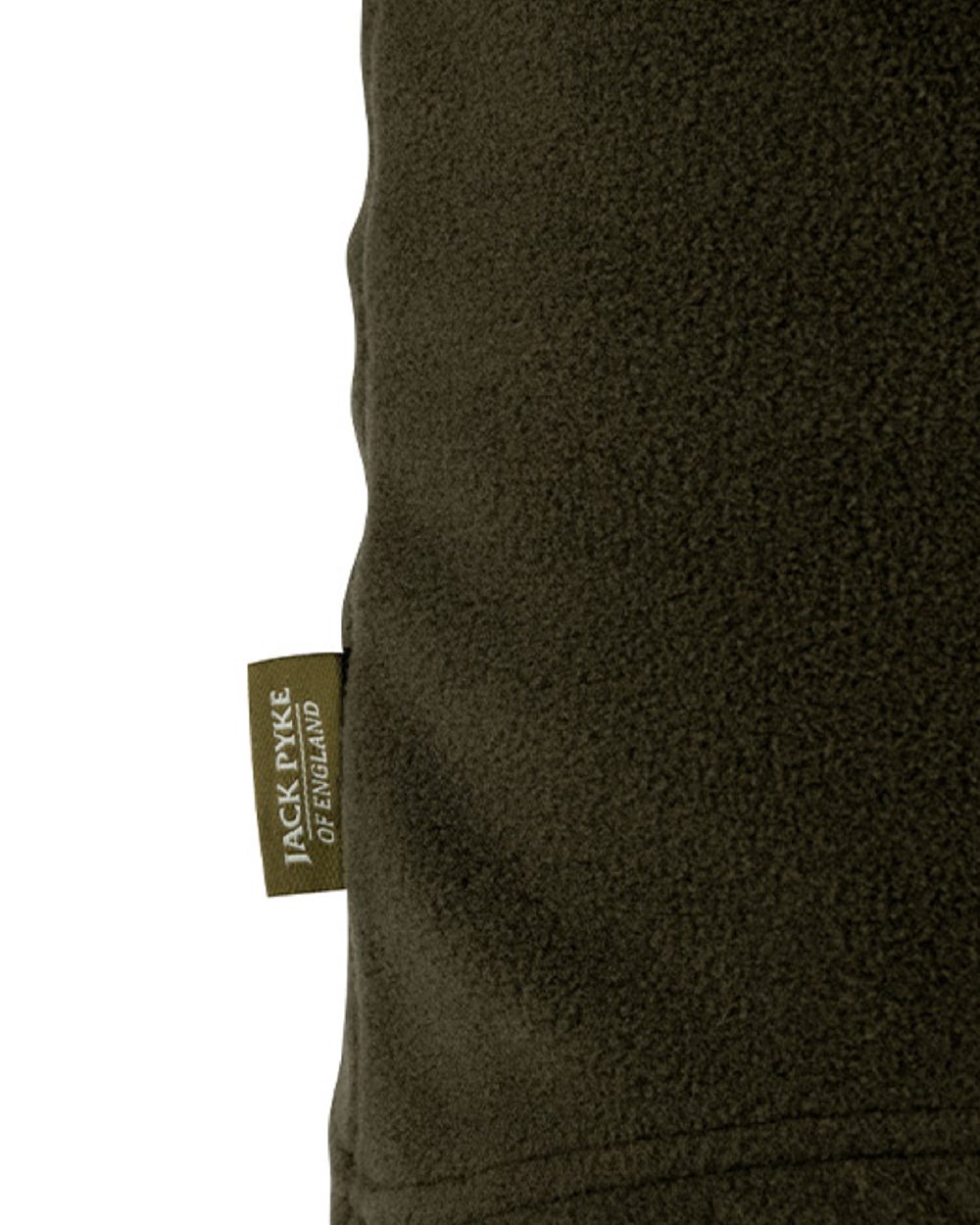 Dark Olive coloured Jack Pyke Countryman Fleece Neck Gaiter on white background 