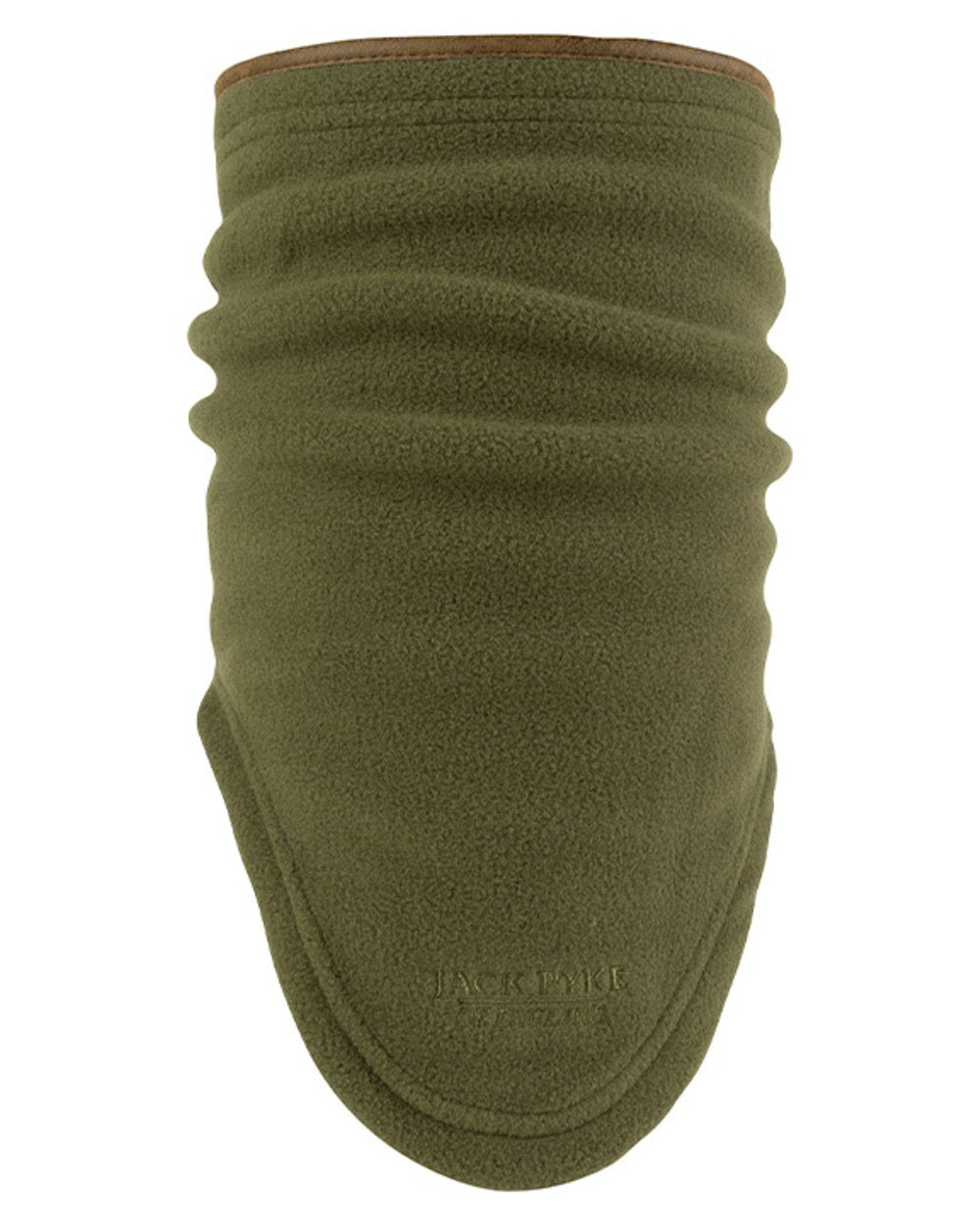 Light Olive coloured Jack Pyke Countryman Fleece Neck Gaiter on white background 