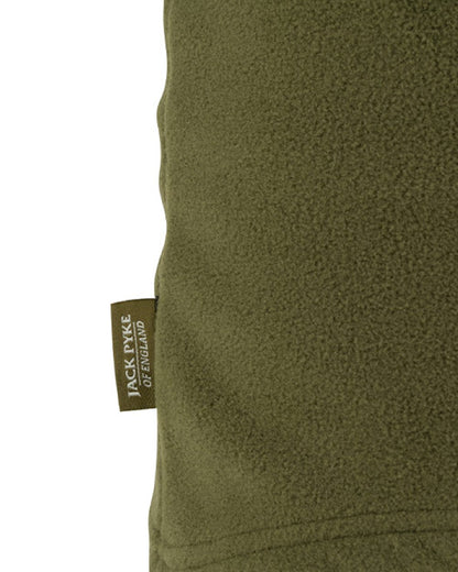 Light Olive coloured Jack Pyke Countryman Fleece Neck Gaiter on white background 