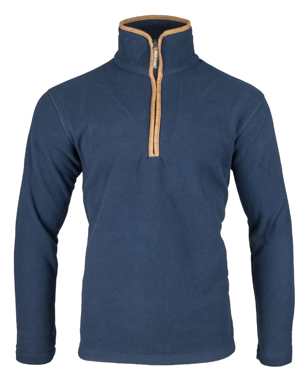 Navy coloured Jack Pyke Countryman Fleece Pullover on white background 