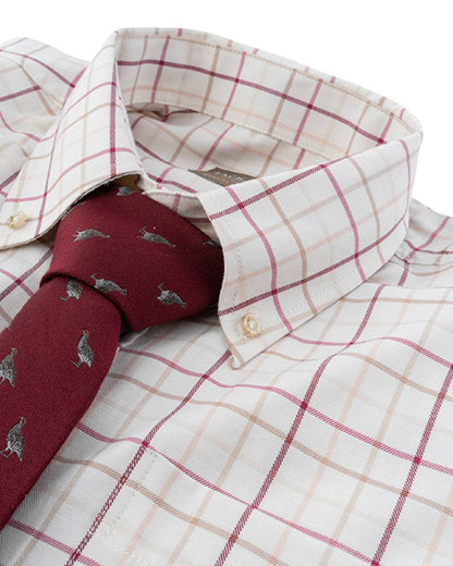 Burgundy coloured Jack Pyke Countryman Shirt on white background 