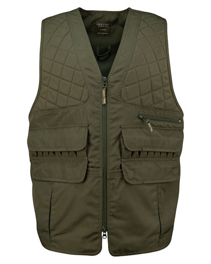 Olive Green coloured Jack Pyke Countryman Vest on white background 