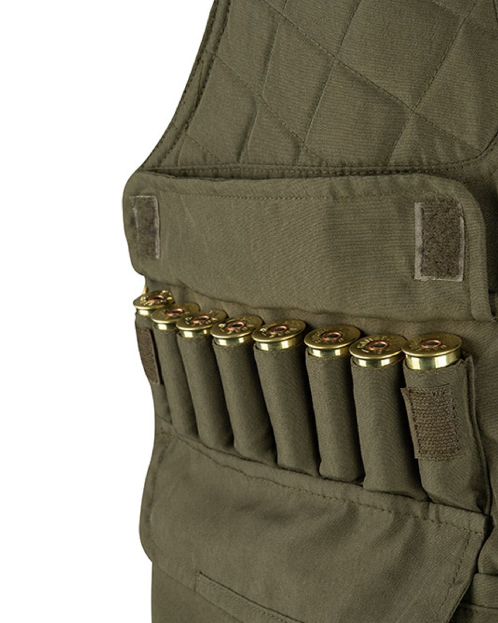 Olive Green coloured Jack Pyke Countryman Vest on white background 