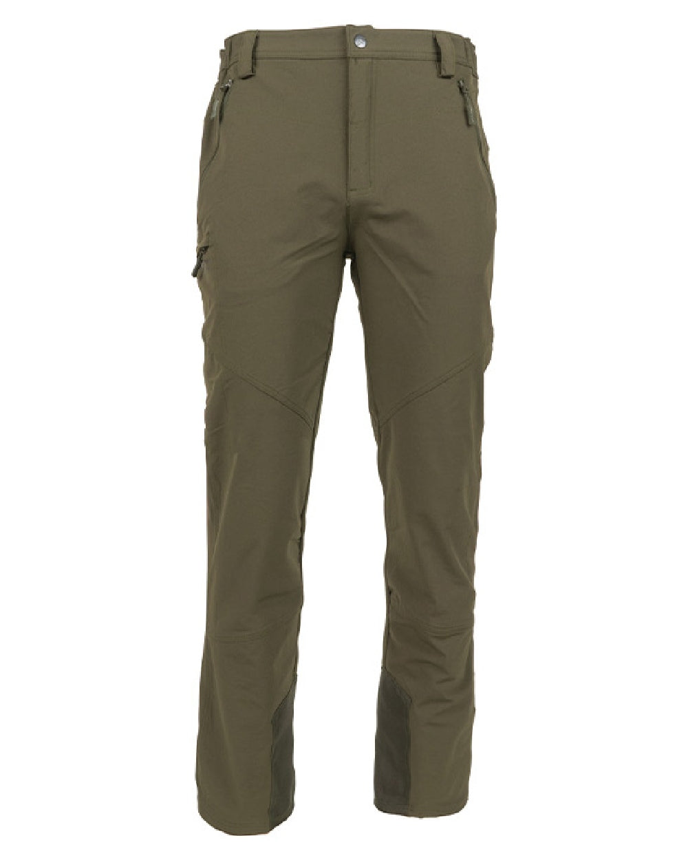 Green coloured Jack Pyke Dalesman Stretch Trousers on white background 