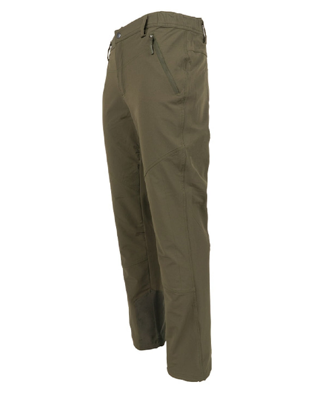 Green coloured Jack Pyke Dalesman Stretch Trousers on white background 