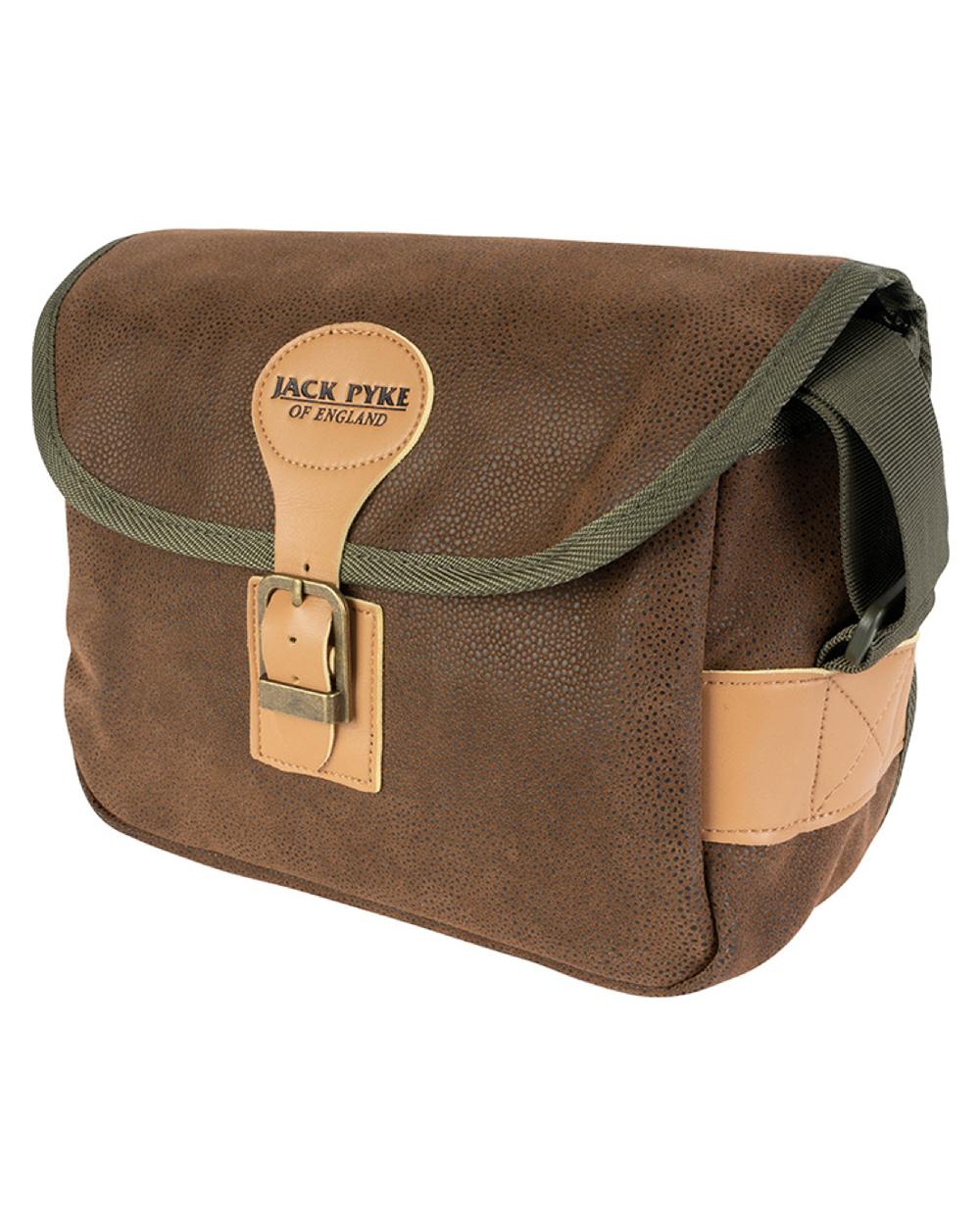 Brown coloured Jack Pyke Duotex Cartridge Bag on white background 