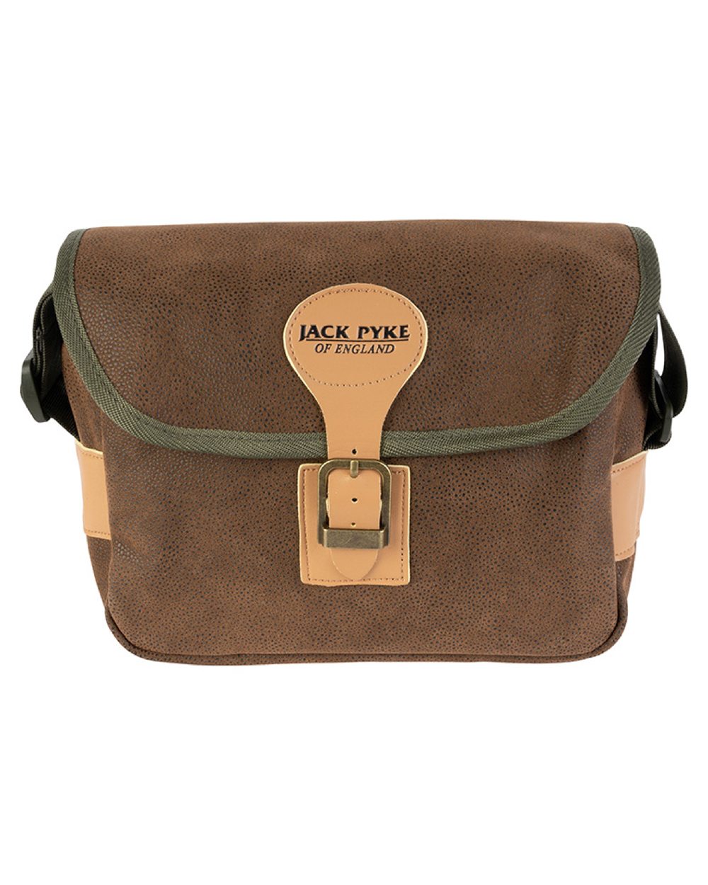 Brown coloured Jack Pyke Duotex Cartridge Bag on white background 