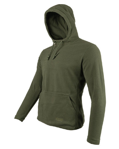 Green coloured Jack Pyke Fieldman Fleece Hoodie on white background 