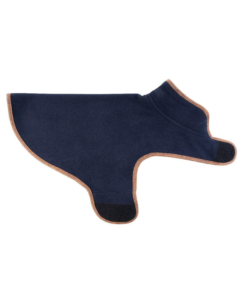 Navy coloured Fleece Dog Coat on white background 