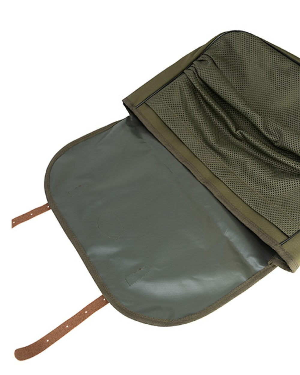 Green coloured Jack Pyke Game Bag on white background 