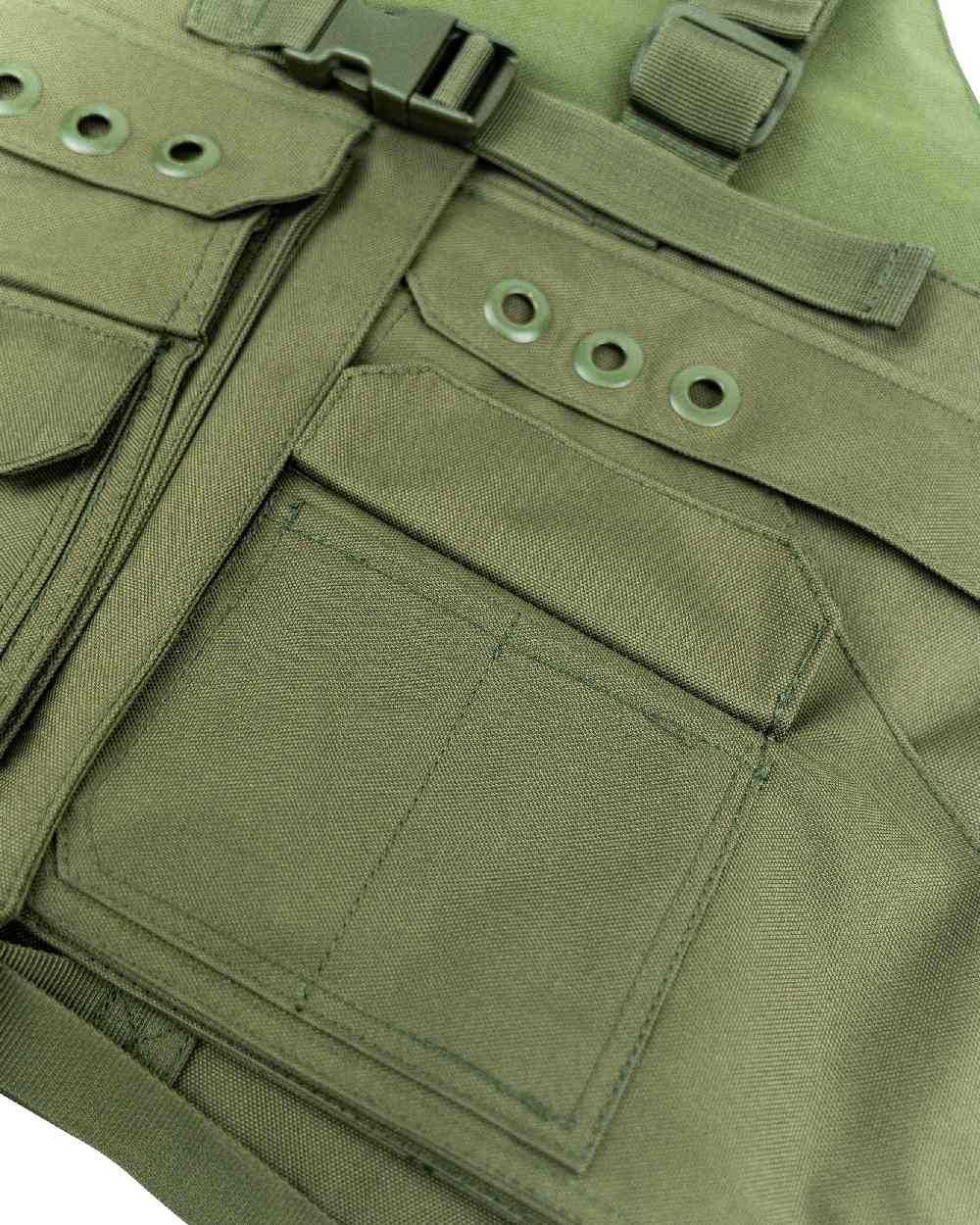 Olive Green coloured Jack Pyke Handlers Vest on white background 