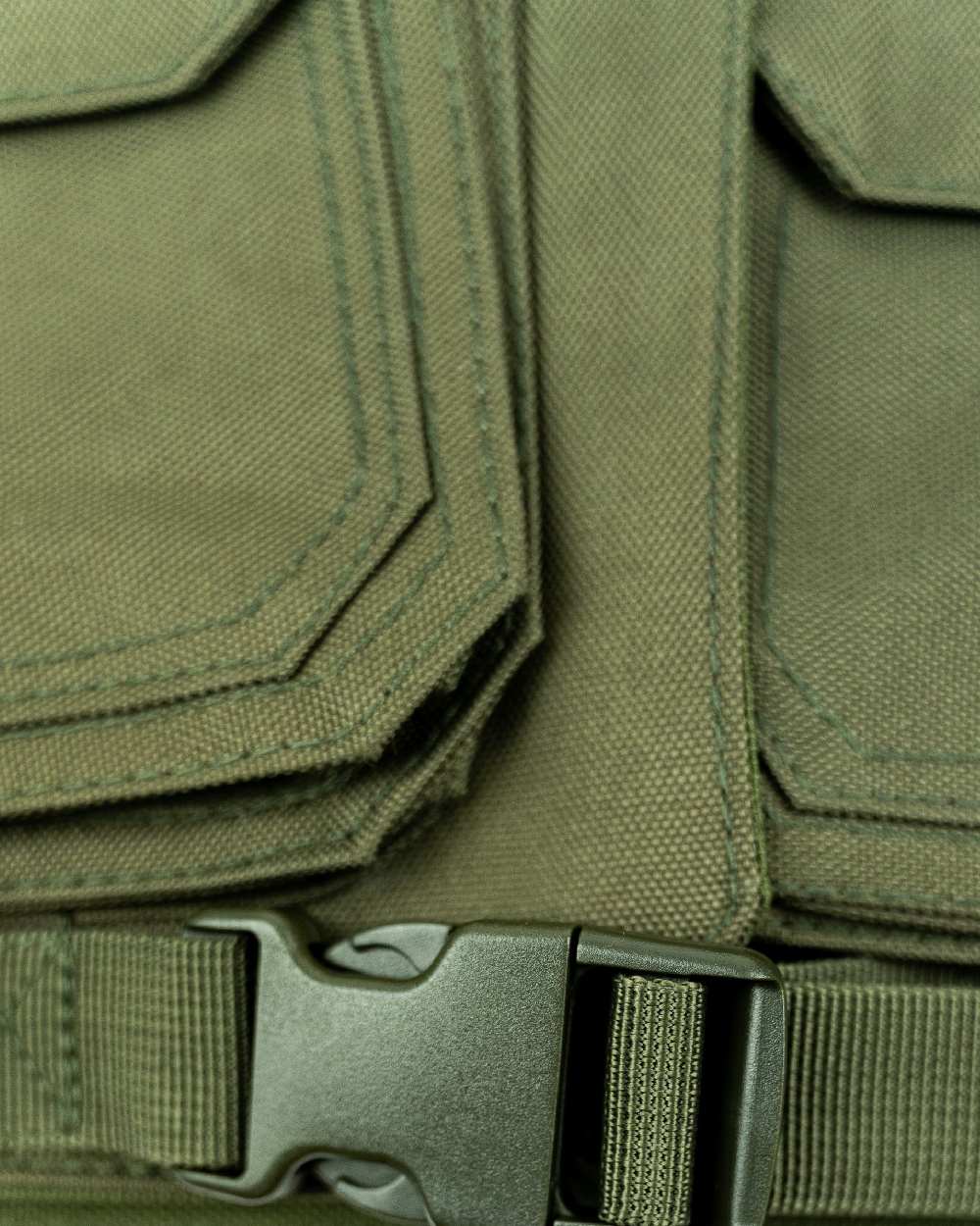 Olive Green coloured Jack Pyke Handlers Vest on white background 