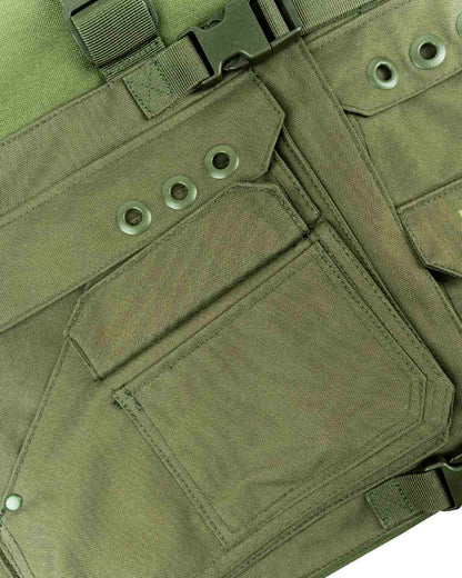 Olive Green coloured Jack Pyke Handlers Vest on white background 